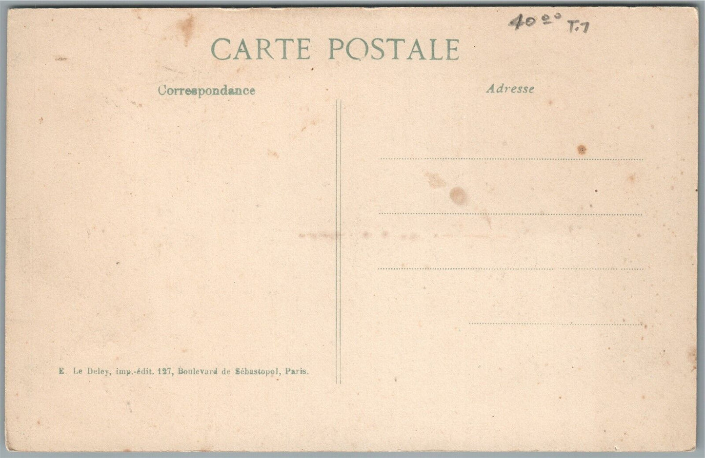 EARLY AVIATION FRENCH AEROPLANE & MACHINE GUN SCENE ANTIQUE POSTCARD