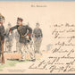 GERMAN MILITARY THEME COMIC ANTIQUE POSTCARD