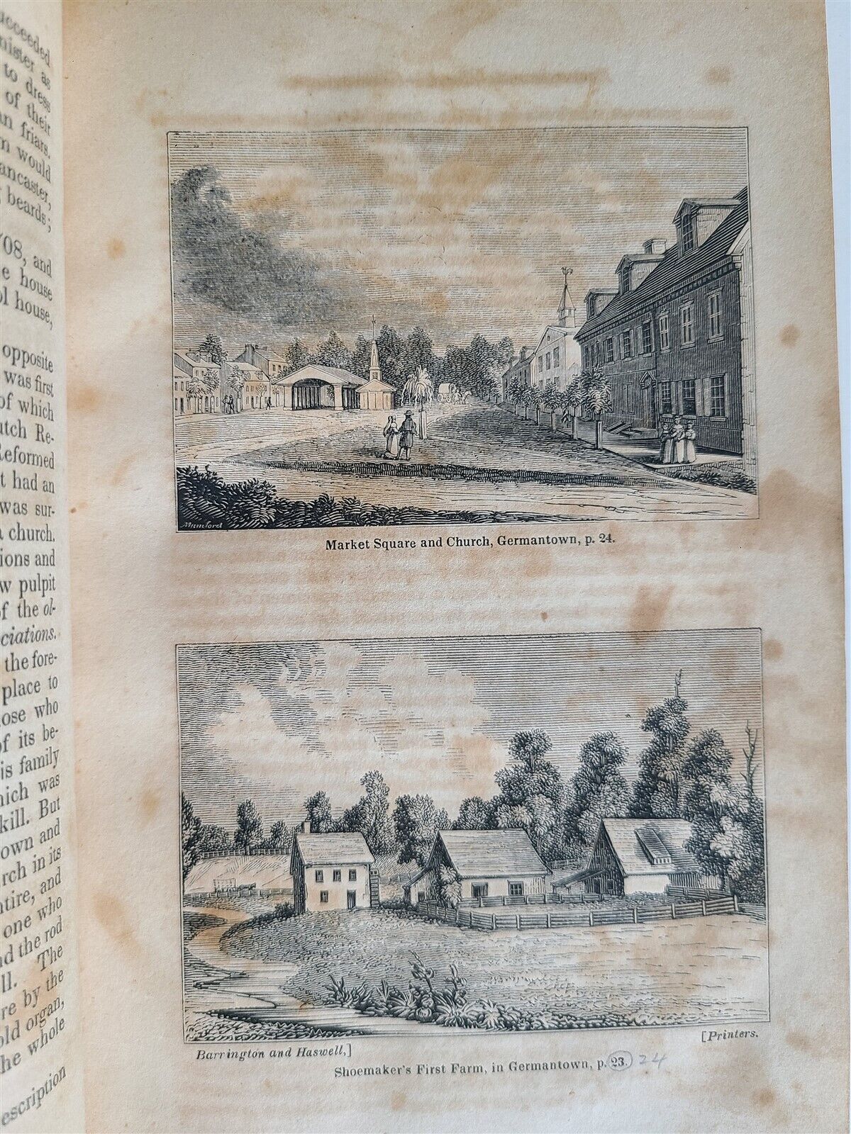 1844 ANNALS of PHILADELPHIA AND PENNSYLVANIA 2 volumes illustrated antique