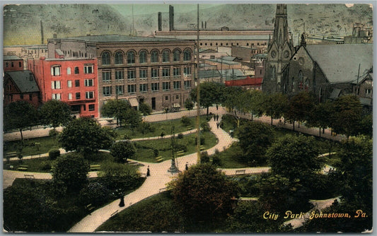 JOHNSTOWN PA CITY PARK ANTIQUE POSTCARD