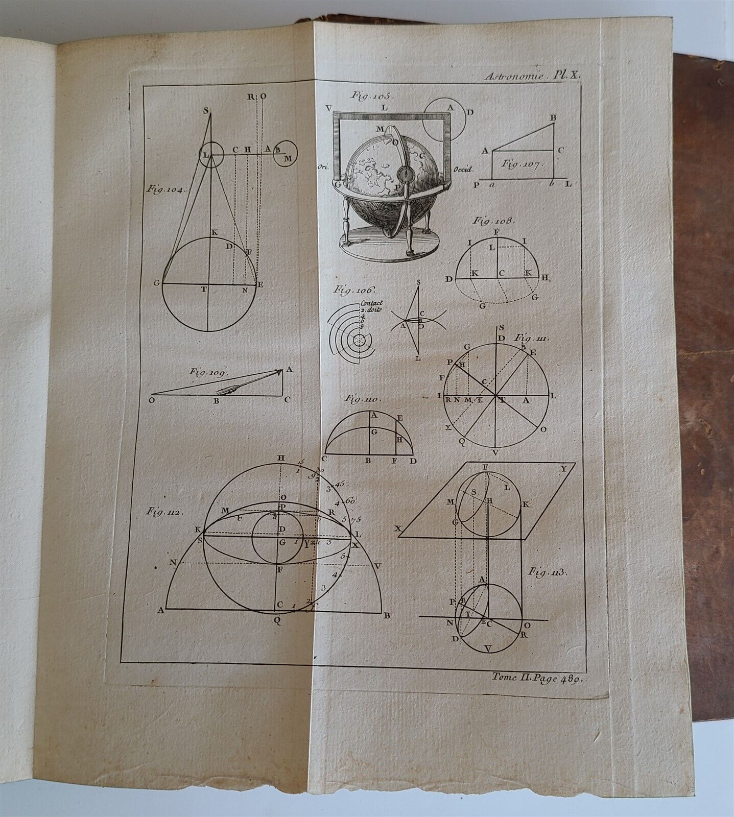 1771 ASTRONOMY by Joseph M. de La Lande 2 VOLUMES ILLUSTRATED antique in FRENCH