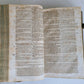 1770 BIBLE in GERMAN & LATIN ILLUSTRATED 2 FOLIO VOLUMES antique PIGSKIN BINDING