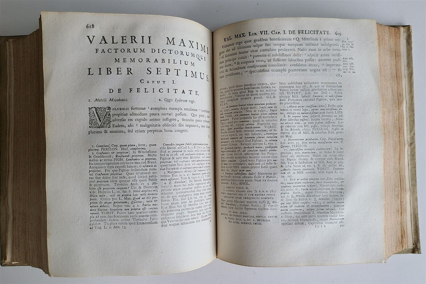 1726 VALERIUS MAXIMUS Dictorum Factorumque Memorabilium antique VELLUM BINDING