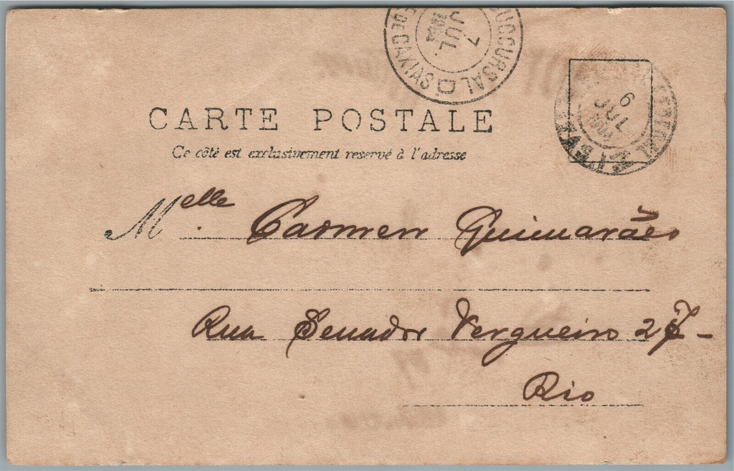 FRENCH 1904 MILITARY ROMANTIC ANTIQUE REAL PHOTO POSTCARD RPPC