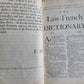 1701 ENGLISH LAW FRENCH & LATIN DICTIONARY antique