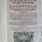 1723 CANON LAW Summa Jurisprudentiae Sacrae Universae antique FOLIO V. Pichler