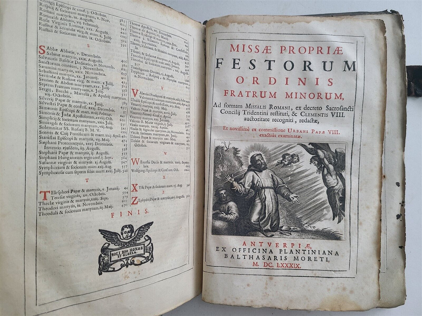 1694 MISSALE ROMANUM antique FOLIO illustrated