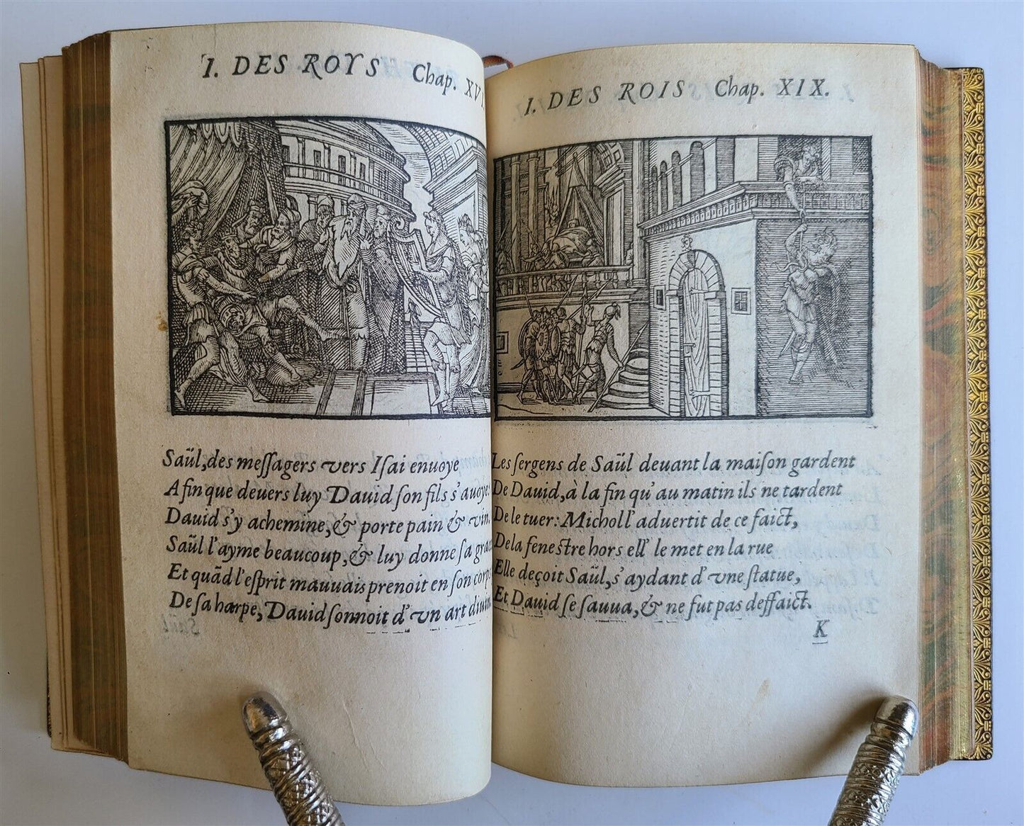 1582 FIGURES DE LA BIBLE antique ILLUSTRATED w/ 430 WOODCUTS scarce 16th CENTURY