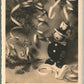 WOODEN TOY CHRISTMAS GREETINGS ANTIQUE POSTCARD