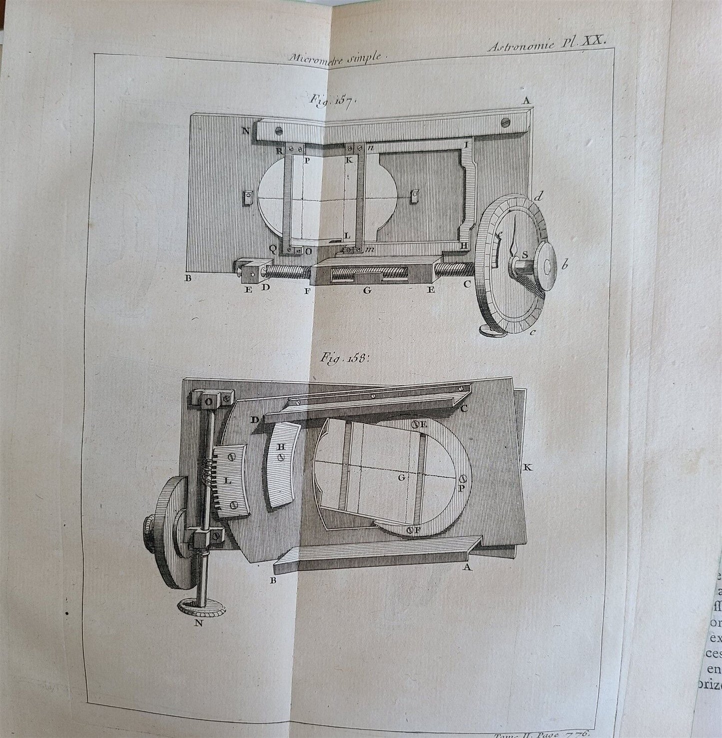 1771 ASTRONOMY by Joseph M. de La Lande 2 VOLUMES ILLUSTRATED antique in FRENCH