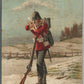 ARMED SOLDIER ARTIST SIGNED ANTIQUE POSTCARD