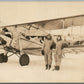 BIPLANE w/ CREW VINTAGE REAL PHOTO POSTCARD RPPC