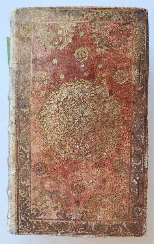 1758 PSALTERIUM DAVIDIS antique in LATIN FINE GILT MOROCCO BINDING