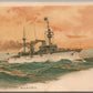 KREUZER I. KLASSE FURST BISMARK SHIP GERMAN ANTIQUE POSTCARD