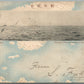 SURRENDER of RUSSIAN WARSHIPS in BATTLE of JAPAN SEA ANTIQUE JAPANESE POSTCARD