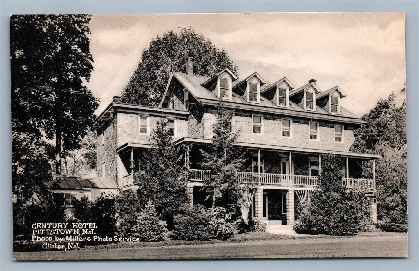 PITTSTOWN NJ CENTURY HOTEL VINTAGE POSTCARD