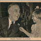 AMERICAN PRESIDENT FRANKLIN D. ROOSEVELT w/ GRANDDAUGHTER VINTAGE POSTCARD