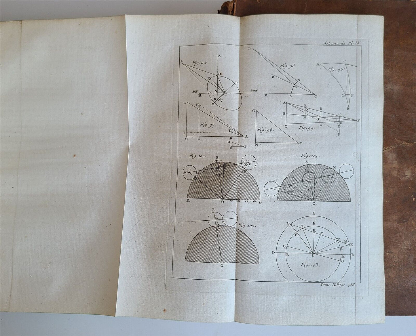 1771 ASTRONOMY by Joseph M. de La Lande 2 VOLUMES ILLUSTRATED antique in FRENCH