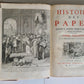 1732 -1734 HISTORY of POPES 5 VOLUMES antique in FRENCH prohibited by church