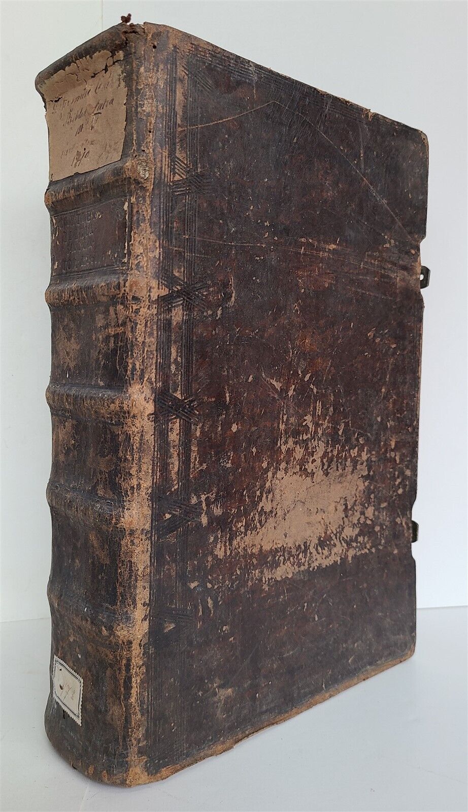 1770 BIBLE in LATIN - GERMAN ILLUSTRATED MASSIVE FOLIOS 2 volumes antique