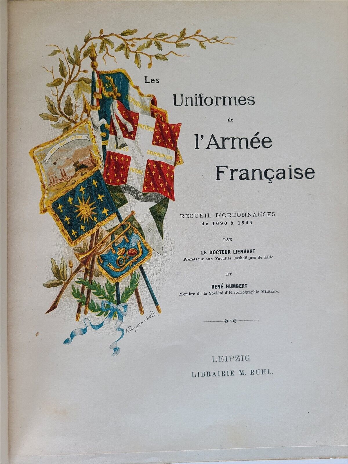 1897 UNIFORMS OF FRENCH ARMY SINCE 1690 UNTIL PRESENT DAYS ILLUSTRATED antique