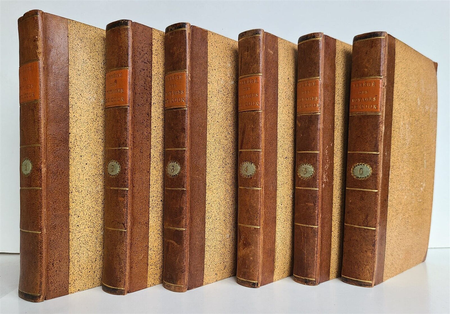 1817 3 VOYAGES of CAPTAIN COOK 6 vols ILLUSTRATED w/ WORLD MAP antique in FRENCH