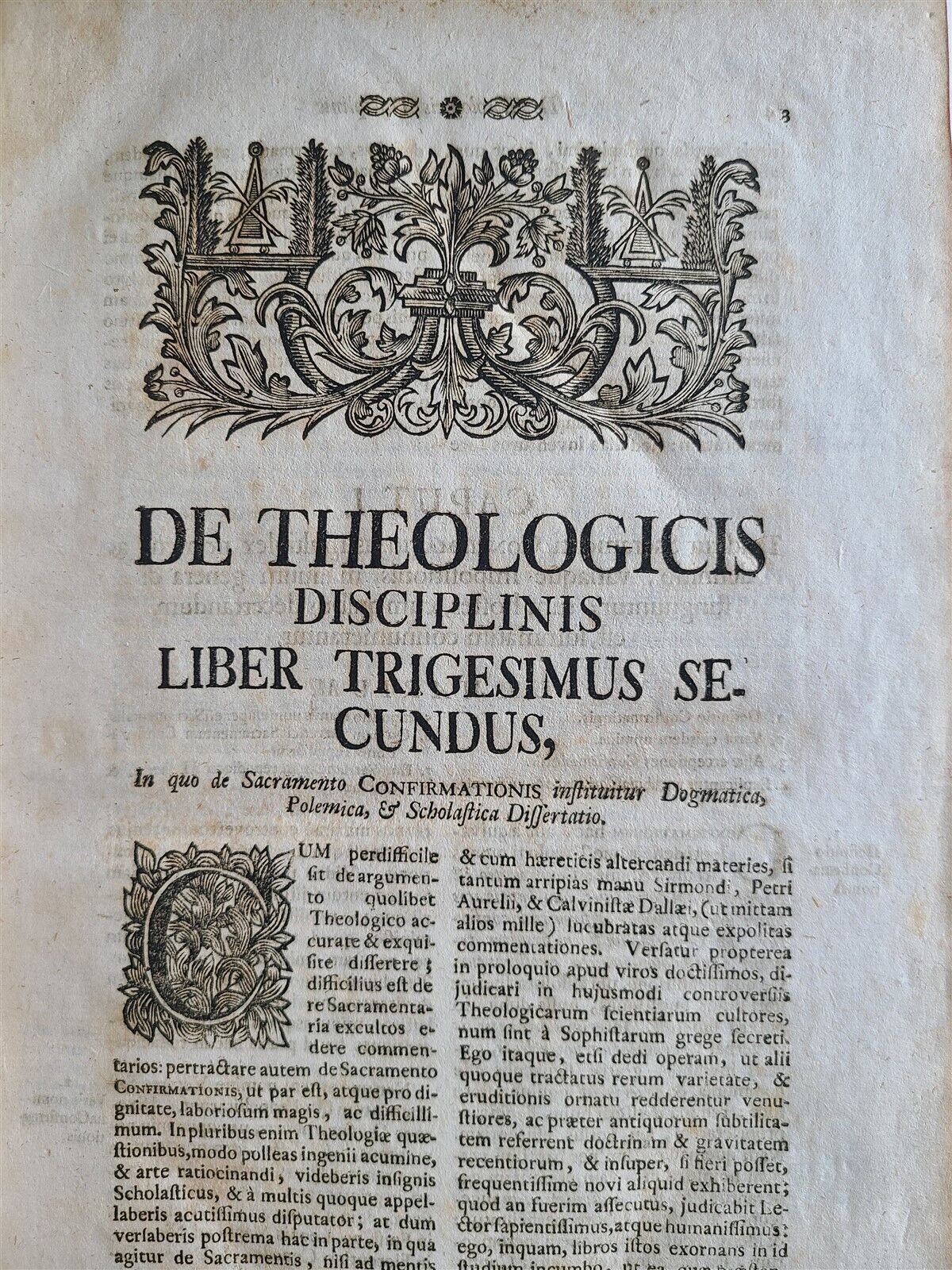 1749-50 THEOLOGY Theologia historico-dogmatico-scholastica 5 FOLIO VOLS antique