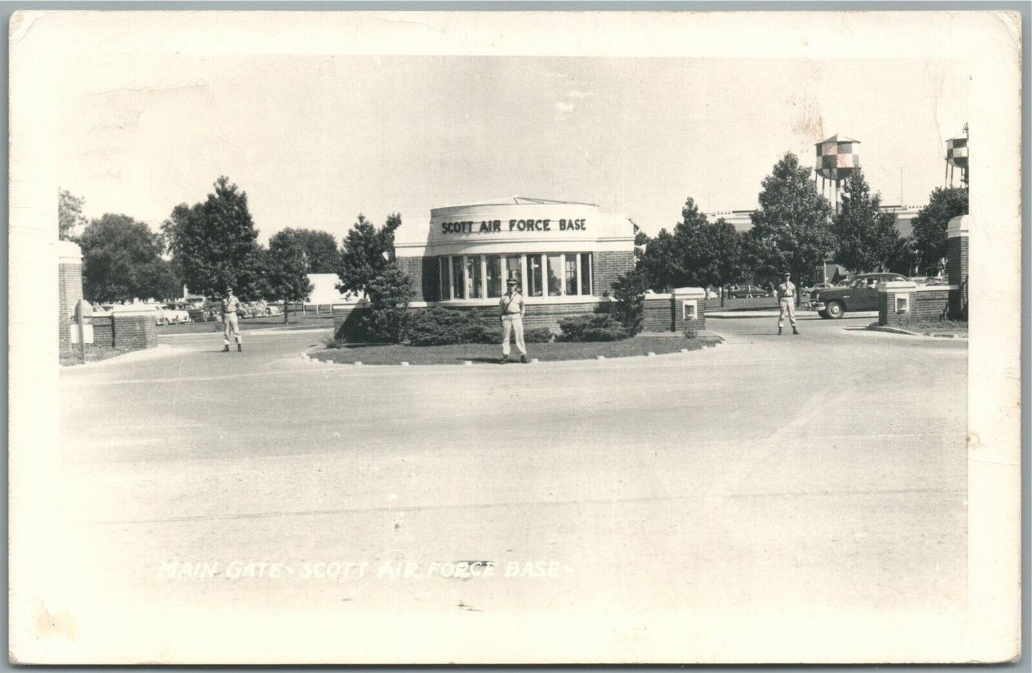 SCOTT AIR FORCE BASE VINTAGE REAL PHOTO POSTCARD RPPC