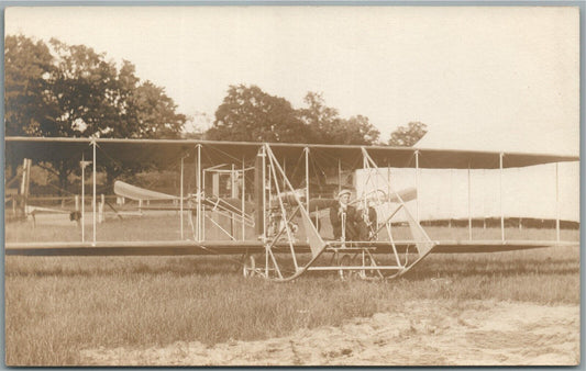 BIPLANE ANTIQUE REAL PHOTO POSTCARD RPPC