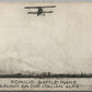EARLY AVIATION POMILIO BATTLE PLANE ANTIQUE POSTCARD FLIGHT ON THE ITALIAN ALPS