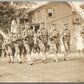WWI SOLDIERS MARCHING ANTIQUE REAL PHOTO POSTCARD RPPC