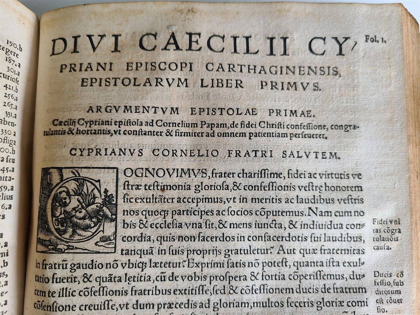 1566-1573 Divi Caecilii Cypriani Episcopi Carthagin ANTIQUE FOLIO 16th CENTURY