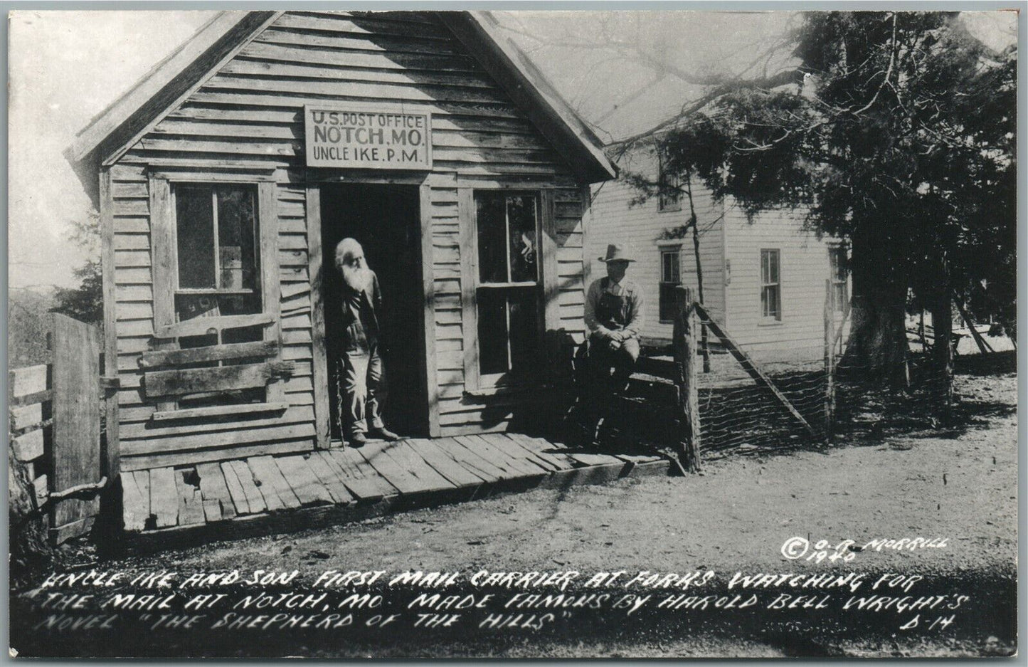 NOTCH MO US POST OFFICE UNCLE IKE VINTAGE REAL PHOTO POSTCARD RPPC