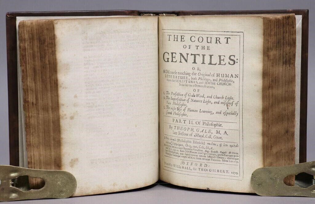 1670 COURT OF GENTILES by Theophilus Gale antique