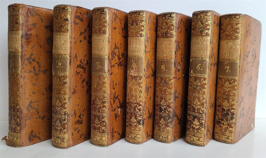 1769 CABALISTIC LETTERS by Jean Baptiste de Boyer 7 VOLUMES in FRENCH antique