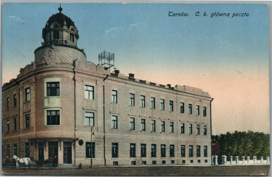 TARNOW POLAND POST OFFICE ANTIQUE POSTCARD