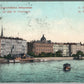 ST. PETERSBURG RUSSIA NEVA RIVER & ADMIRALTY WATERFRONT ANTIQUE POSTCARD