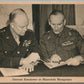 GENERAL EISENHOWER & MARSHAL MONTGOMERY VINTAGE POSTCARD
