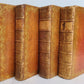 1711-1713 LUCUBRATIONS of ISAAC BICKERSTAFF antique 4 VOLUMES FINE BINDING