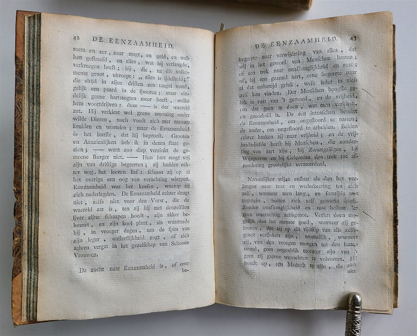 1789-92 PHILOSOPHY by J. ZIMMERMAN in DUTCH antique 4 VOLUMES illustrated