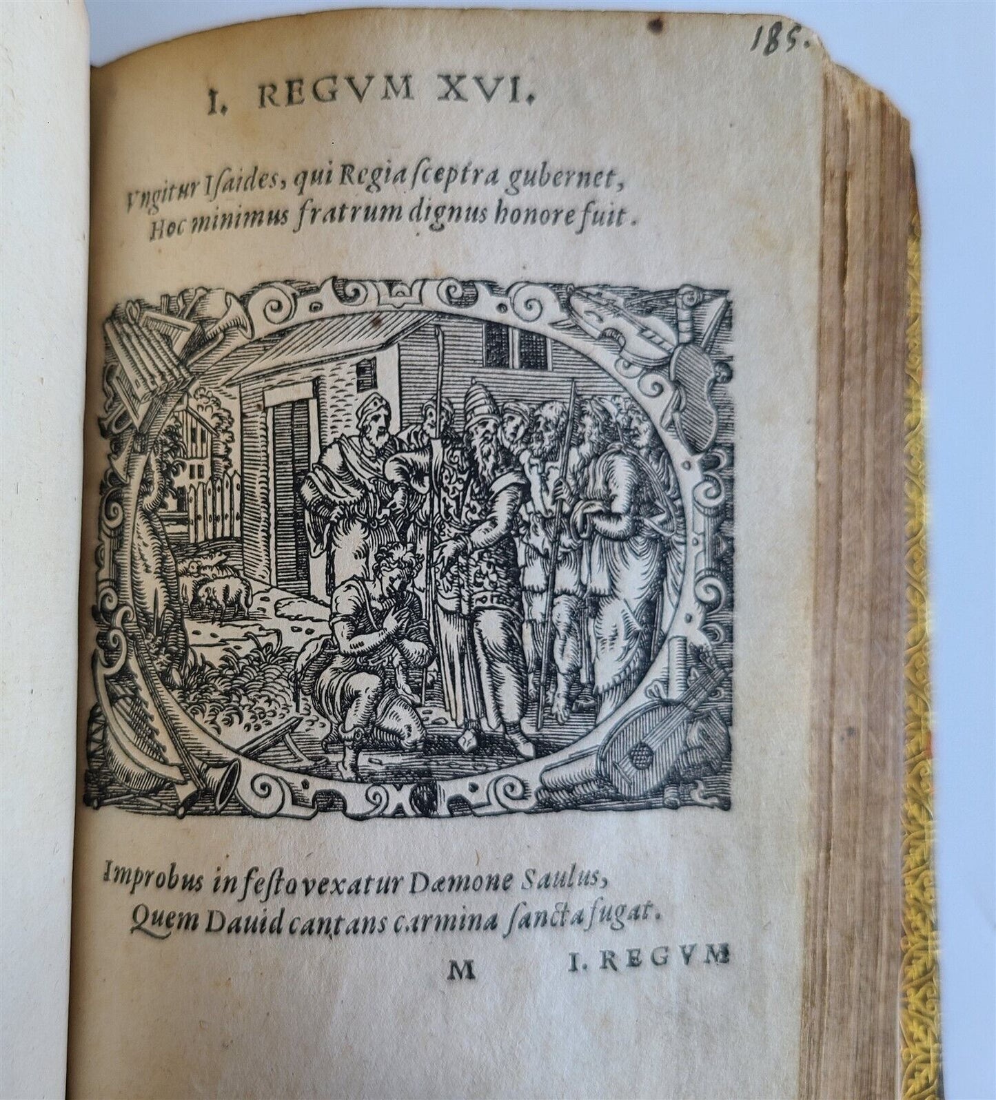 1571 PICTURE BIBLE antique ILLUSTRATED w/ 200 WOODCUTS by JOST AMMAN RARE 16th C