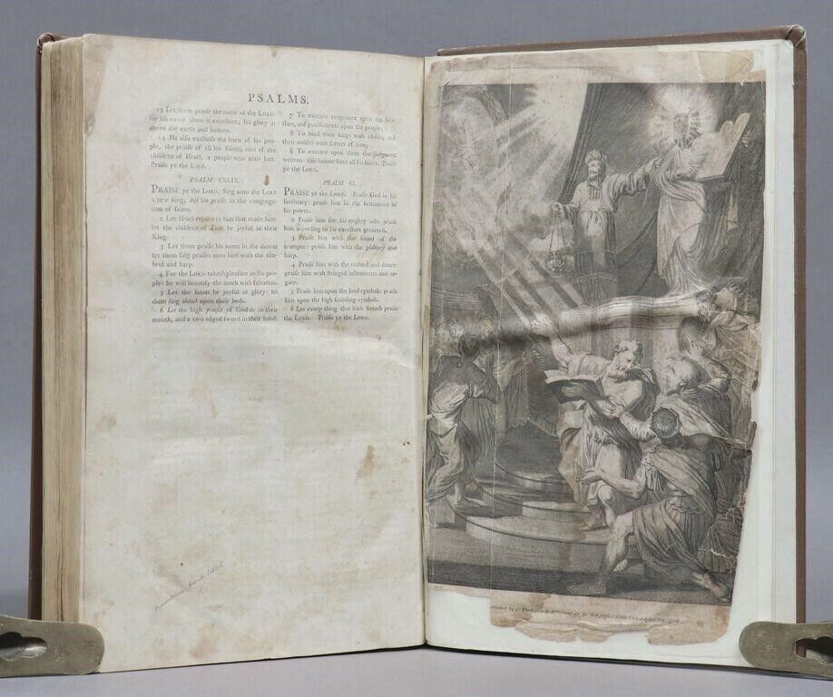 1798 BIBLE FIRST HOT PRESS EDITION LARGE FOLIO antique AMERICANA 18th cent. RARE