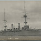 BRITISH MILITARY SHIP H.M.S. JUNO ANTIQUE REAL PHOTO POSTCARD RPPC
