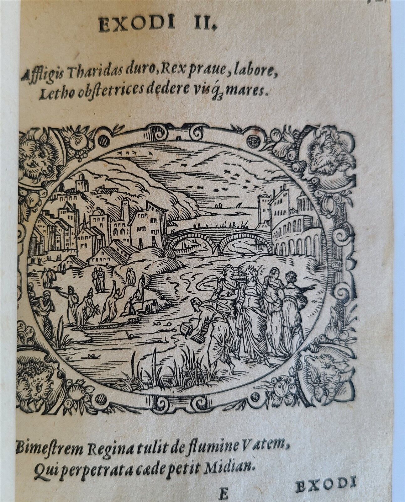 1571 PICTURE BIBLE antique ILLUSTRATED w/ 200 WOODCUTS by JOST AMMAN RARE 16th C