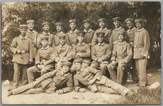 GERMAN WWI SOLDIERS GROUP ANTIQUE REAL PHOTO POSTCARD RPPC