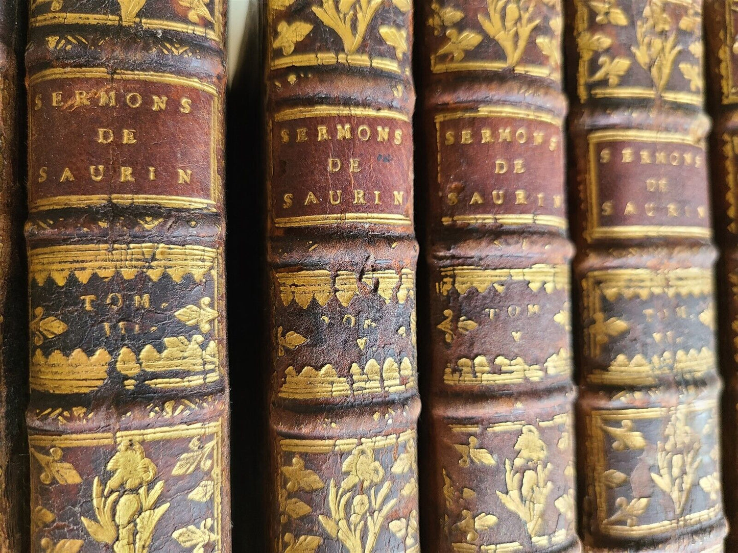 1748-1755 SERMONS by SAURIN 11 VOLUMES antique in FRENCH 18th CENTURY