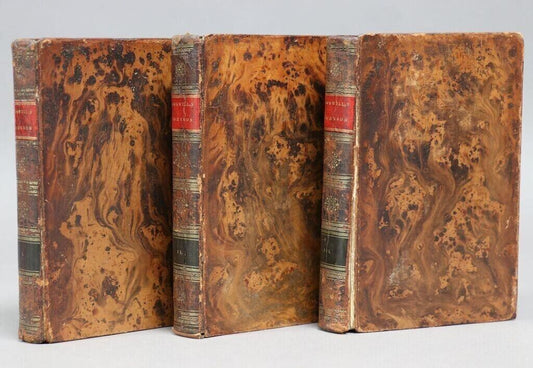 1807 LIFE OF SAMUEL JOHNSON by JAMES BOSWELL 3 VOLUMES SET antique BOSTON