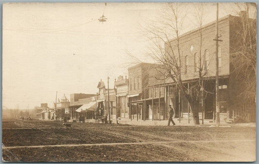 HALE MO STREET SCENE ANTIQUE REAL PHOTO POSTCARD RPPC