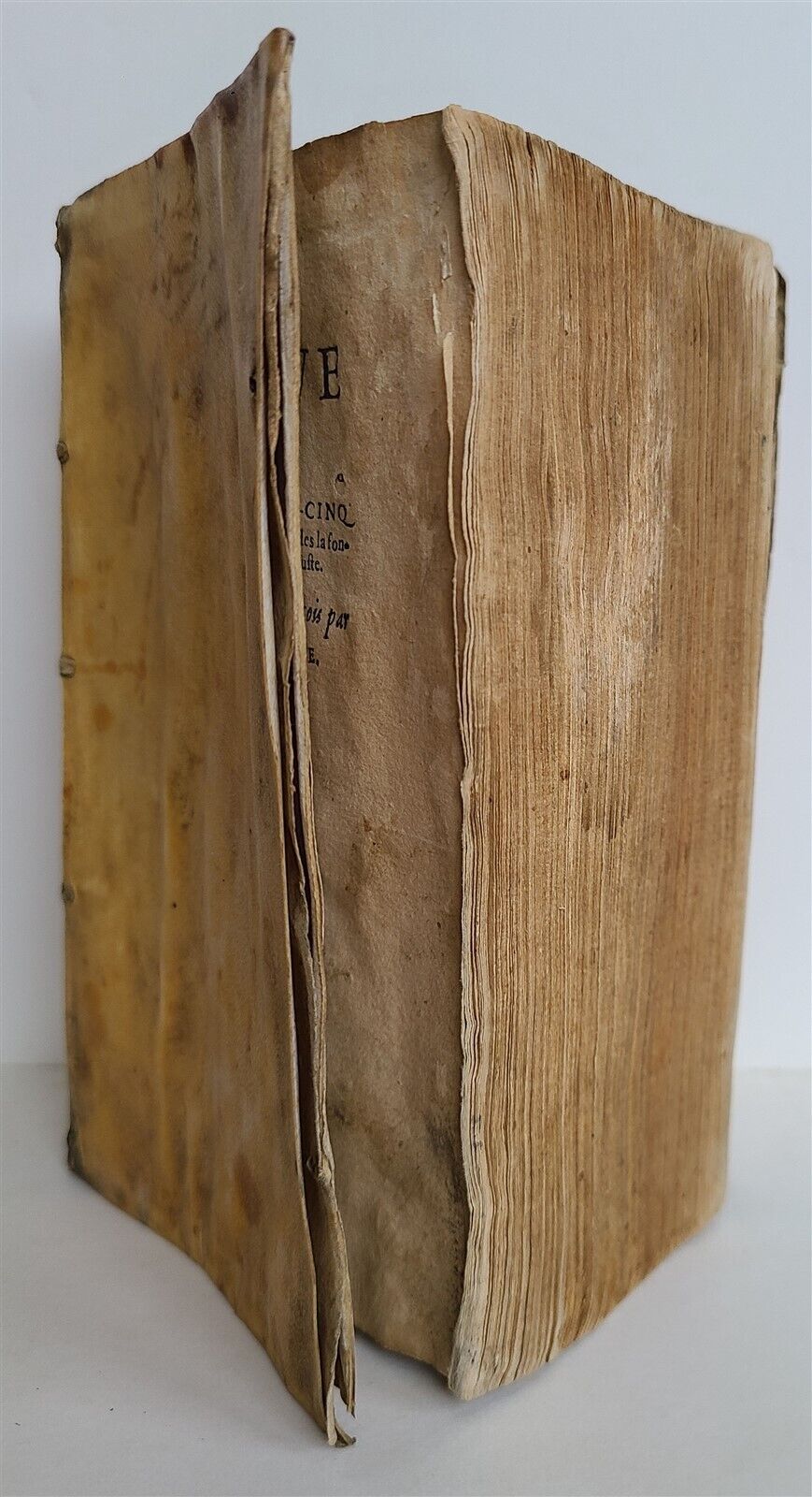 1582 ROMAN HISTORY by LIVY in FRENCH antique VELLUM BOUND 16th CENTURY