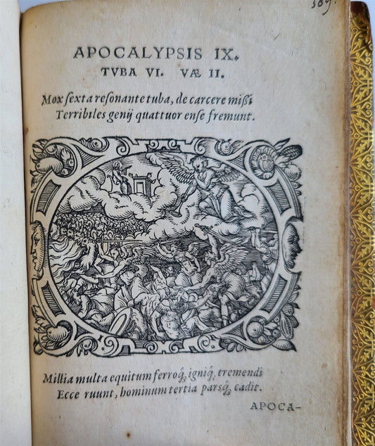 1571 PICTURE BIBLE antique ILLUSTRATED w/ 200 WOODCUTS by JOST AMMAN RARE 16th C